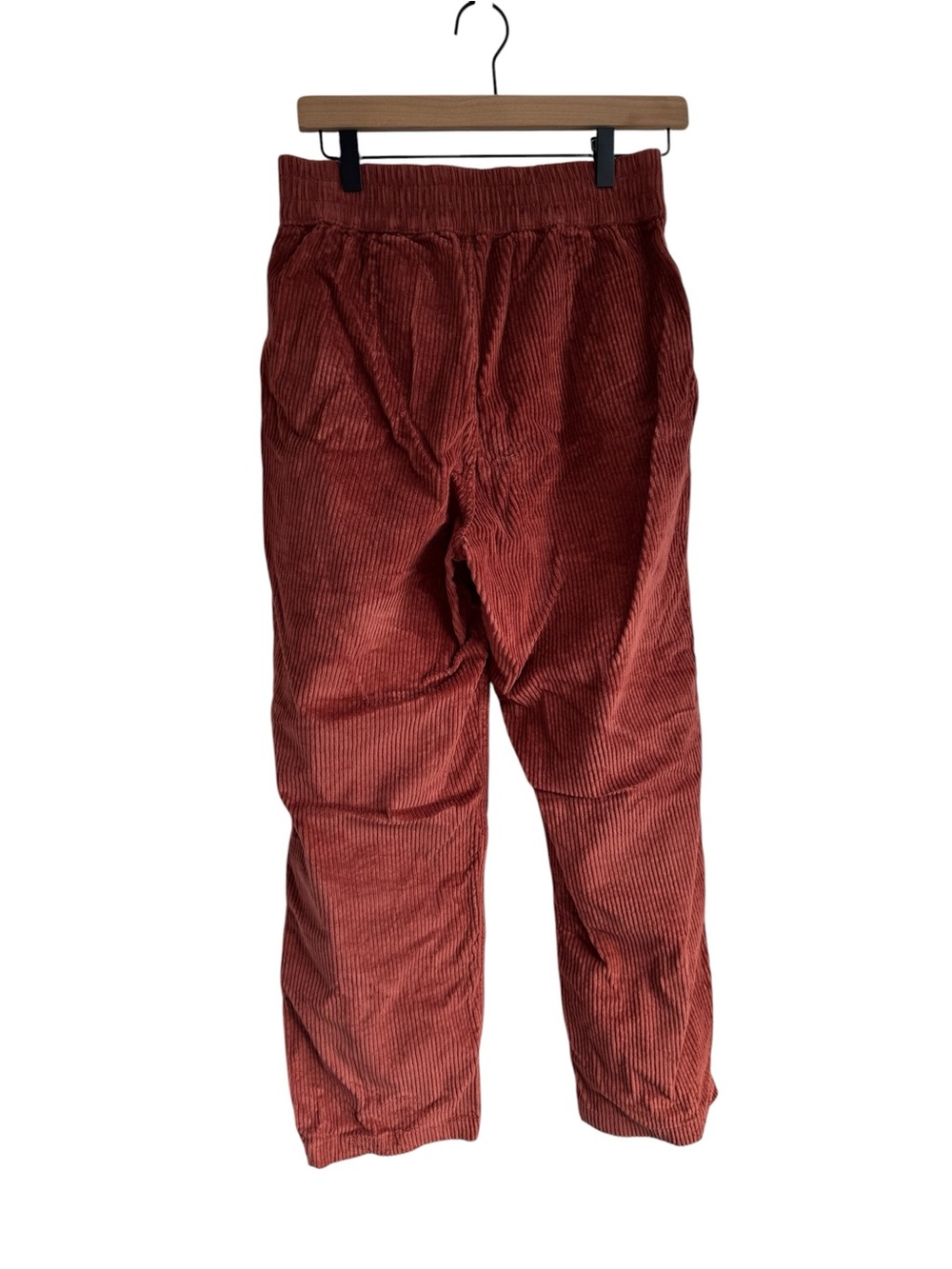 Pact Organic Cotton Whale Corduroy Wide Leg Slant Pocket Pants in Rust Size M - Picture 2 of 12